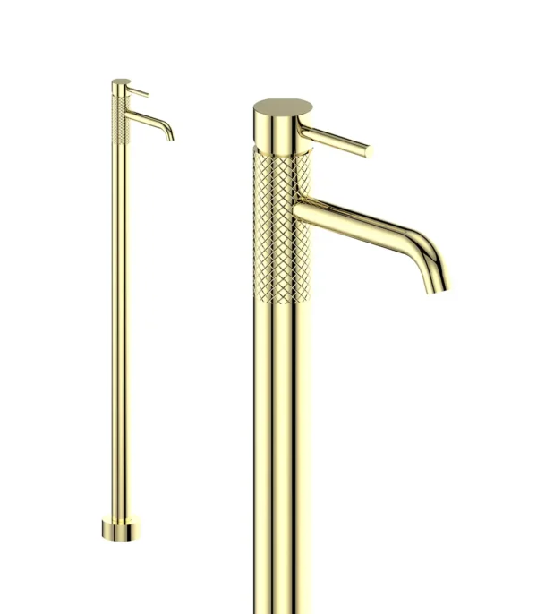 GM FLOOR STANDING BASIN MIXER GOLD