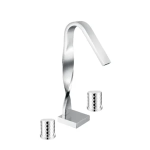 PLZ THREE HOLE BASIN MIXER CHROME