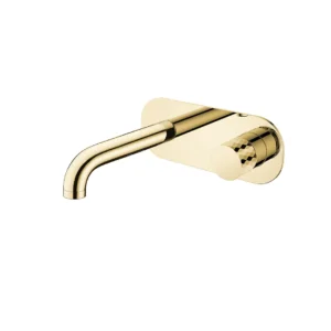 PLZ WALL MOUNTED BASIN MIXER GOLD
