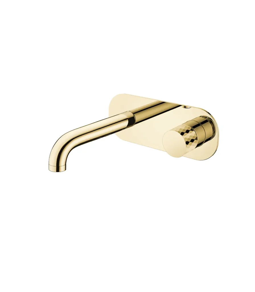 PLZ WALL MOUNTED BASIN MIXER GOLD