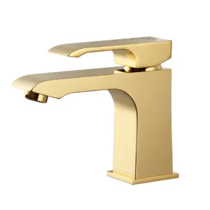 PRM-101 SHORT BASIN MIXER GOLD