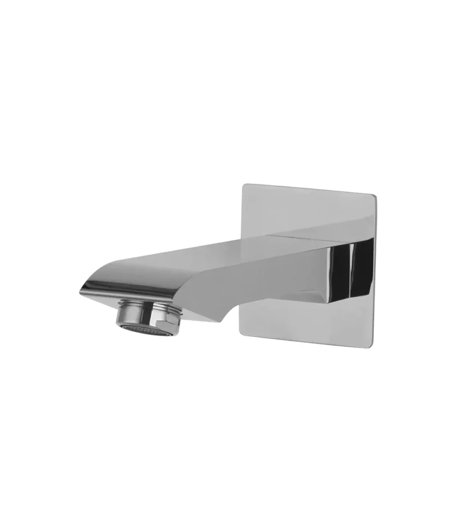 PRM RECTANGULAR WALL BATH TUB SPOUT 1:2 CHROME