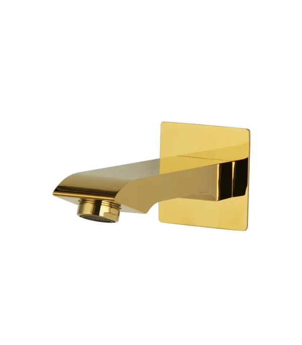PRM RECTANGULAR WALL BATH TUB SPOUT 1:2 GOLD