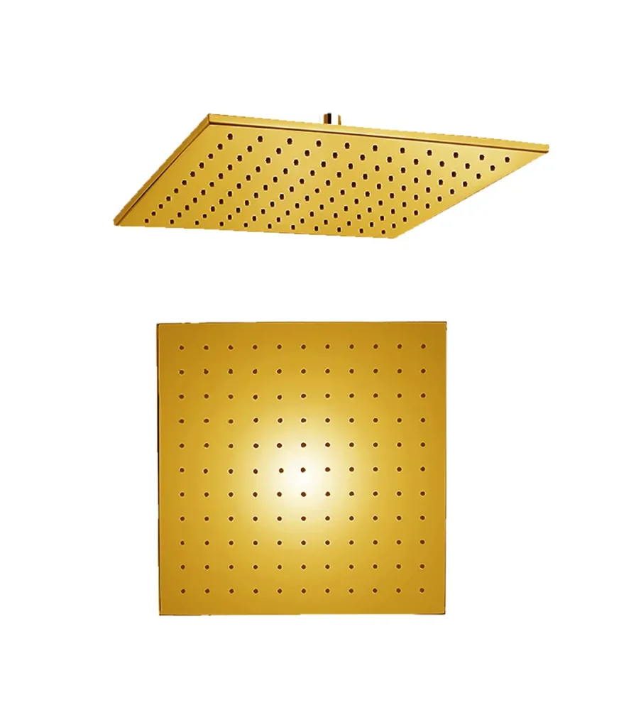 ROBO SQUARE SHOWERHEAD BRASS D250 MM H 9MM GOLD