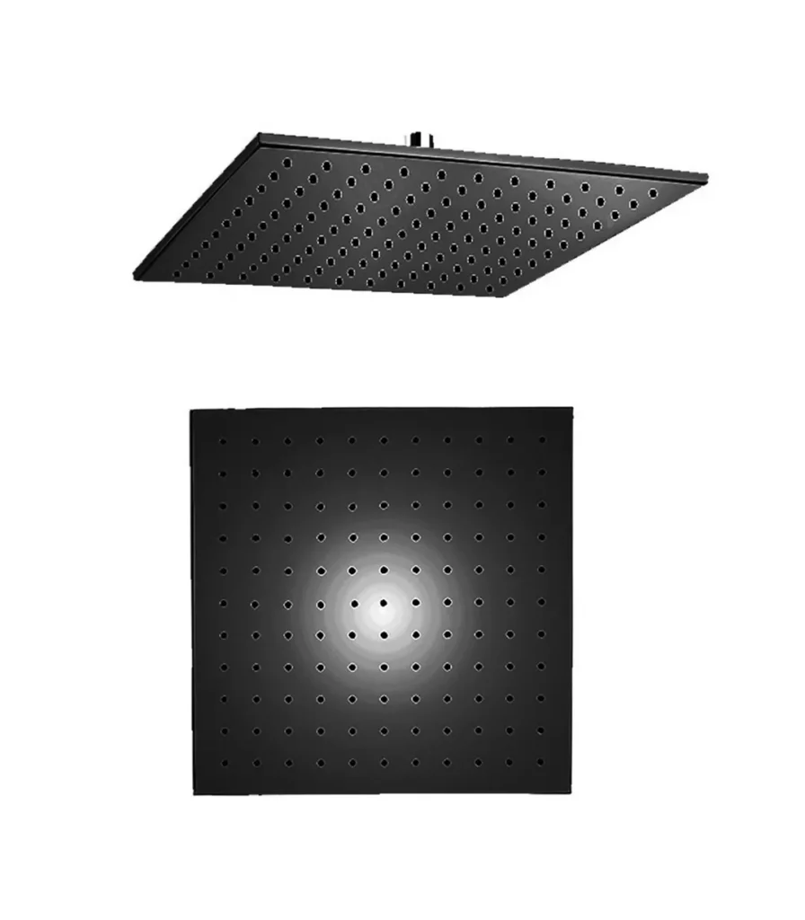 ROBO SQUARE SHOWERHEAD BRASS D250 MM H 9MM MB