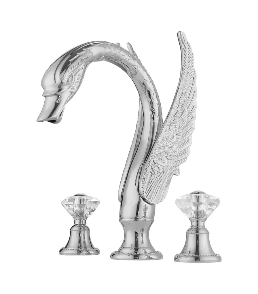 SWA THREE HOLE BASIN MIXER CHROME