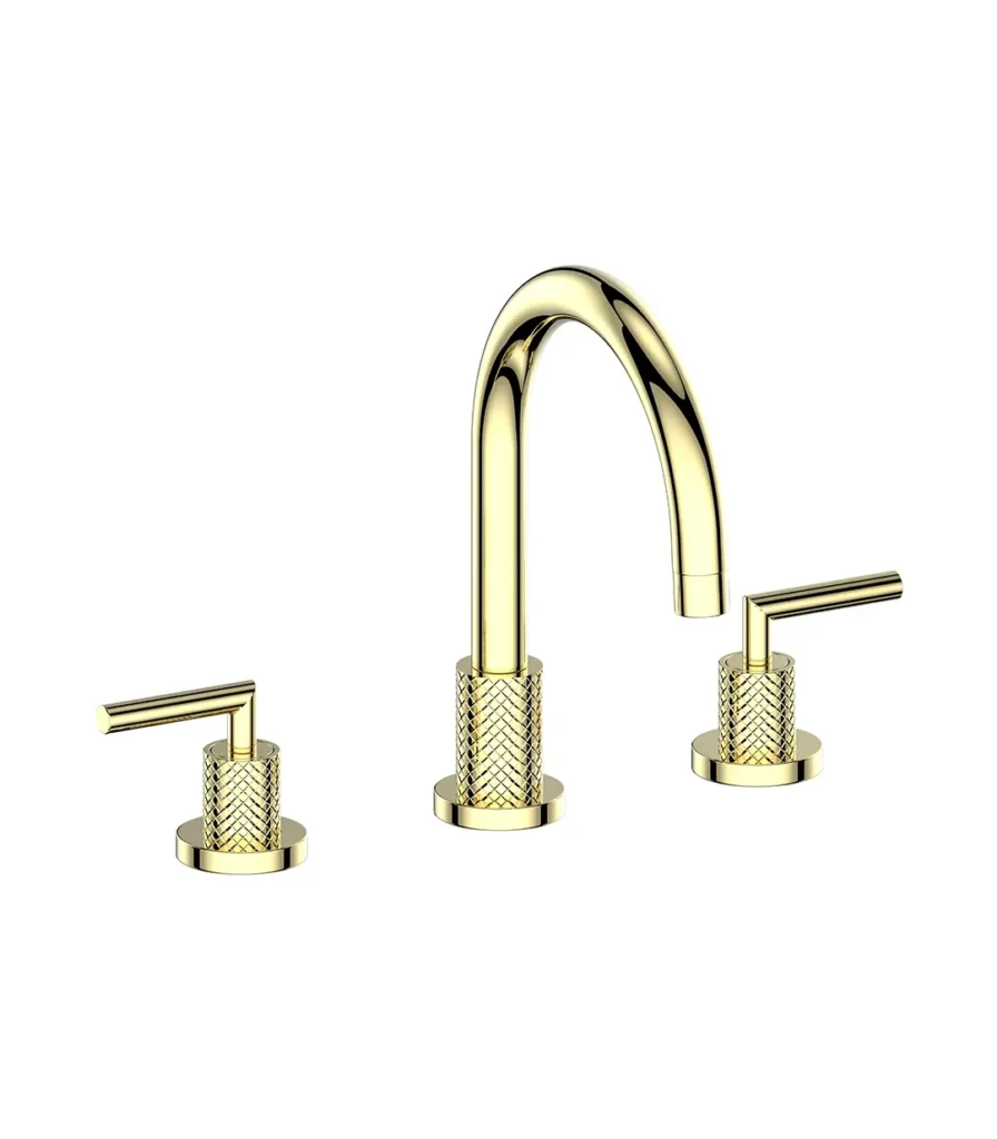 THREE HOLE BASIN MIXER GOLD