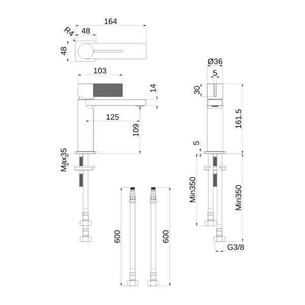 MA-101 Madison Short Basin Mixer - Image 7